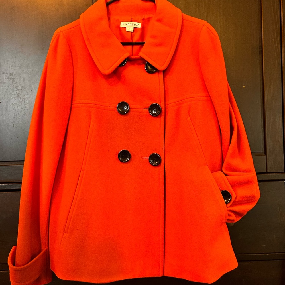 Vintage Pendleton Women's Orange Peacoat